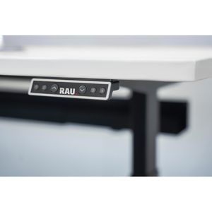 Produktbild für Schreibtisch Rau adlatus 100, lichtgrau / schwarz