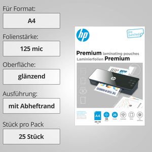 Produktbild für Laminierfolien HP Premium 9122, DIN A4