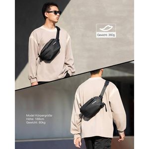 Produktbild für Bauchtasche Inateck Sling Bag X, aus Polyester, schwarz