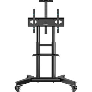 Produktbild für TV-Ständer Onkron TS1571-B, Ablage &amp; Rollen, schwarz, Metall