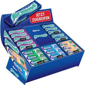 Kaugummis Airwaves Topseller-Box, 5 verschiedene Sorten