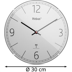 Produktbild für Wanduhr Mebus 12986, Kunststoff, analog, Funkuhr