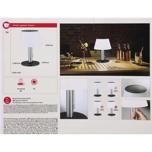 Produktbild für Tischlampe Paulmann Lillesol, weiß mit LED