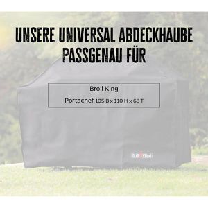 Produktbild für Grillabdeckung Grillfürst 19-010, aus Gewebematerial, schwarz