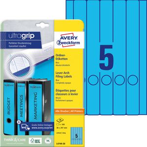 Produktbild für Rückenschilder Zweckform L4749-20, blau