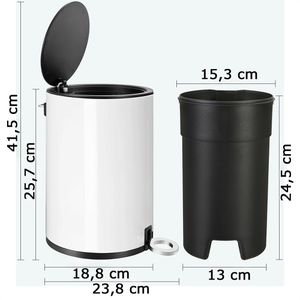 Produktbild für Mülleimer Songmics LTB11WT, weiß