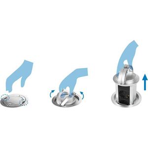 Produktbild für Einbausteckdose LogiLink LPS235A, mit 1,8m Kabel