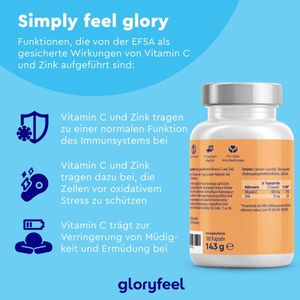 Produktbild für Vitamin-C gloryfeel gepuffert, 365 Kapseln
