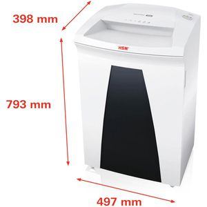Produktbild für Aktenvernichter HSM Securio B32, 1820111, weiß, mit Rollen