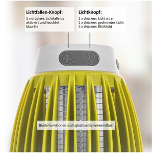 Produktbild für Insektenvernichter Genius 3in1 Lichtfalle, Akku