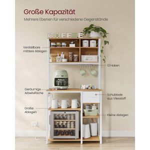 Produktbild für Küchenregal Vasagle KKS015Y02, goldeiche