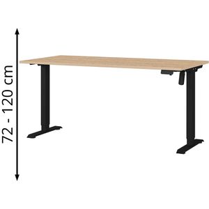Produktbild für Schreibtisch Germania Profi 3.0, 8025-665, eiche / schwarz
