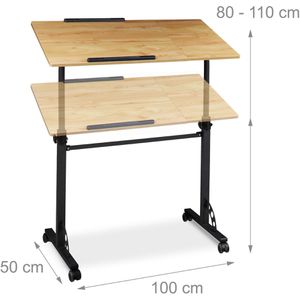 Produktbild für Stehpult Relaxdays 10020807.48, aus Holz / Metall