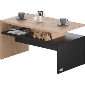 Couchtisch CASARIA Sacramento, aus Holz, eiche / anthrazit