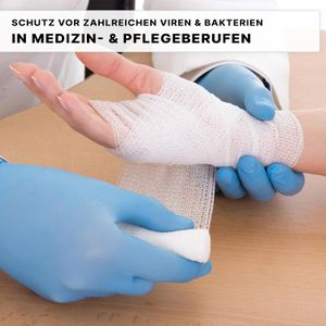 Produktbild für Einmalhandschuhe Arnomed Nitril Blue, blau, 200 Stück