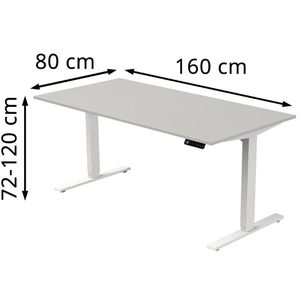 Produktbild für Schreibtisch Kerkmann Move 3, lichtgrau / weiß