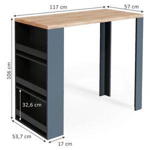 Produktbild für Bartisch Vicco goldkraft eiche / anthrazit