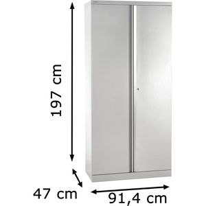 Produktbild für Aktenschrank Bisley Essentials, aus Metall