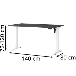 Produktbild für Schreibtisch Germania Profi 3.0, 8023-569, graphit / weiß