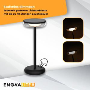 Produktbild für Tischlampe Enovalite ELEDSO700115, schwarz mit LED