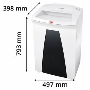 Produktbild für Aktenvernichter HSM Securio B32, 1825111, weiß, mit Rollen