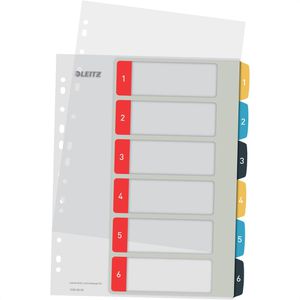 Produktbild für Register Leitz 1246-00-00 Cosy, A4 Überbreite, 1-6