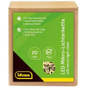 Produktbild für Lichterkette Idena 31118, Micro, Batteriebetrieb, für Innen