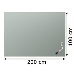 Produktbild für Glas-Magnettafel Legamaster 7-104064 Sage Green, 2 Magnete