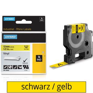 Schriftband Dymo 18432, Rhino, IND, 12mm