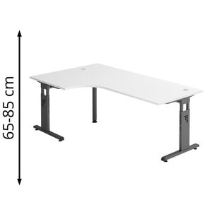 Produktbild für Schreibtisch Hammerbacher O-Serie, weiß / graphit