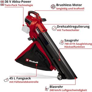 Produktbild für Laubbläser-Laubsauger Einhell-Professional VENTURRO 36/240