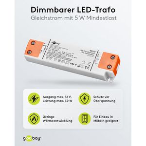 Produktbild für LED-Trafo Goobay 62119, für innen, dimmbar