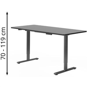 Produktbild für Schreibtisch FlexiSpot E1B Pro, schwarz / schwarz