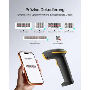 Produktbild für Barcode-Scanner Inateck BCST-24_black, kabellos