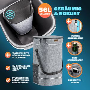 Produktbild für Einkaufstrolley Monzana 108230, grau, klappbar