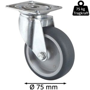 Produktbild für Apparaterolle CASCOO Serie P2T2, mit Anschraubplatte