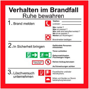 Hinweisschild Abtec BGV A8, Folie