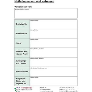 Produktbild für Verbandbuch HM-Arbeitsmedizin VBA5-PERF, gemäß DSGVO und DGUV
