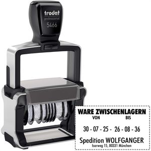 Produktbild für Datumstempel Trodat Professional 5466/PL,schwarz,selbstfärbend