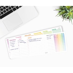 Produktbild für Tischkalender paper&amp;you 8270-1, Rainbow, Wochenkalender quer