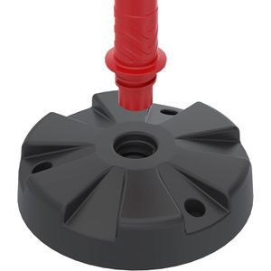 Produktbild für Absperrpfosten UvV PPC Quad, rot/weiß, aus Kunststoff