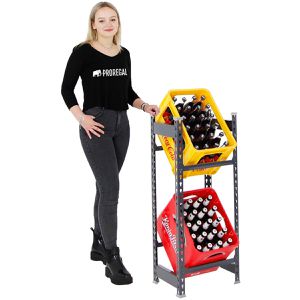 Produktbild für Getränkekistenregal PROREGAL Camel, für 2 Kisten