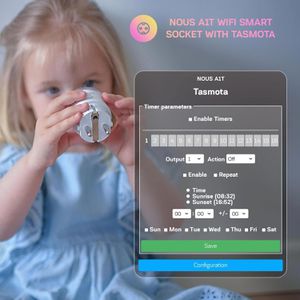 Produktbild für Smart-Steckdose Nous Tosmota A1T, für innen