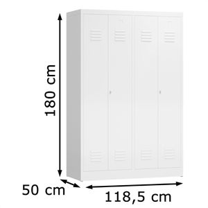 Produktbild für Spind ClassiX X-510447, Doppelspind, weiß