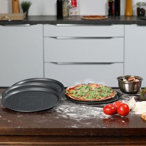 Produktbild für Pizzablech Relaxdays 10020494, antihaftbeschichtet, rund