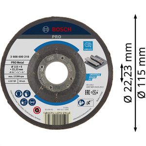 Produktbild für Schruppscheibe Bosch PRO Metal, 2608600218