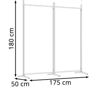 Produktbild für Paravent vidaXL Raumteiler, innen, 2-teilig