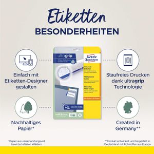 Produktbild für Universaletiketten Zweckform 4789, selbstklebend, weiß