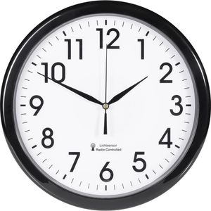 Produktbild für Wanduhr Eurotime 53962 Kunststoff, beleuchtet, analog, Funkuhr