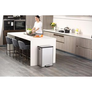 Produktbild für Mülleimer EKO EcoCasa II, VB 913840, matt silber